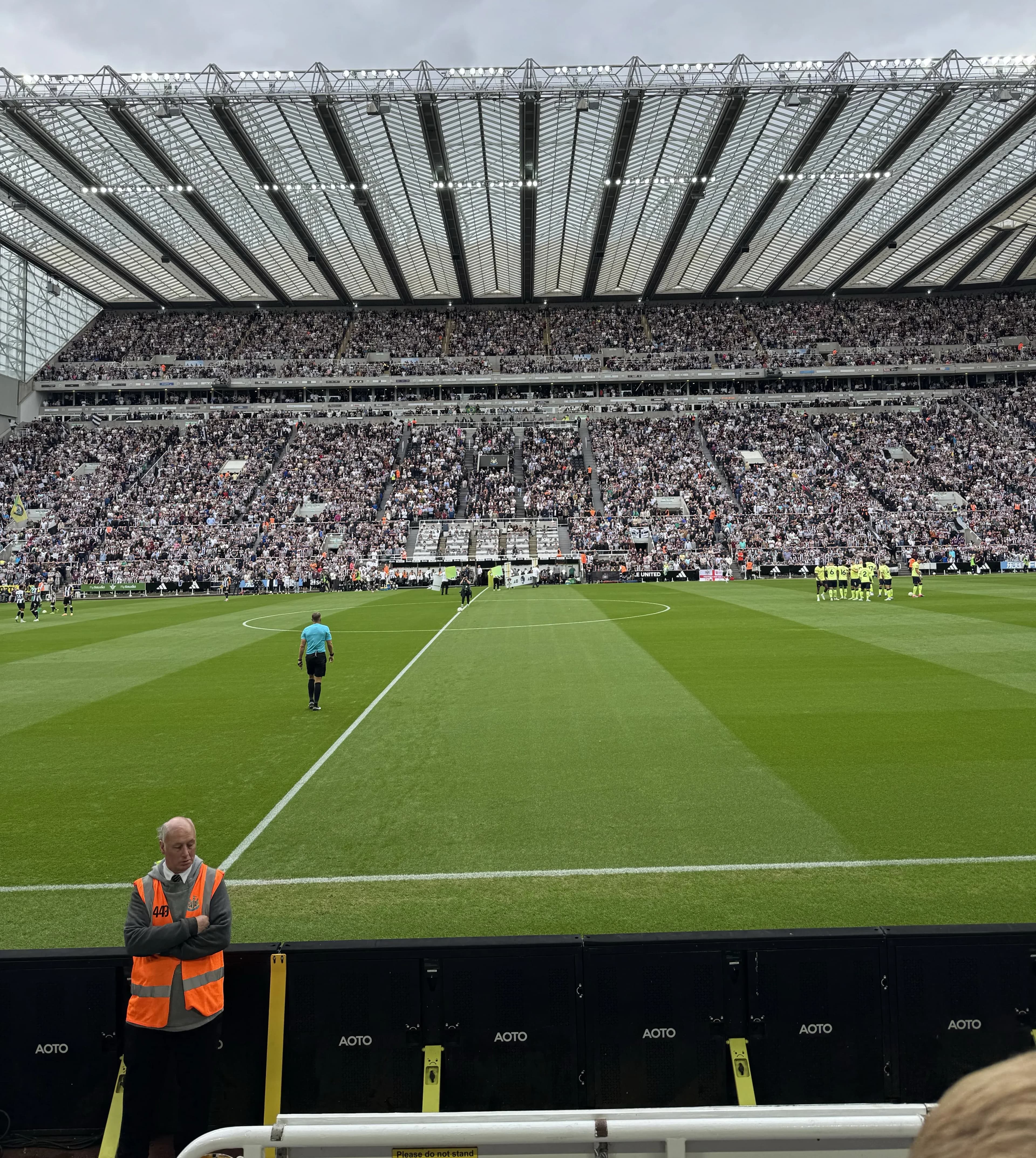 East stand view in the central area before the kick off