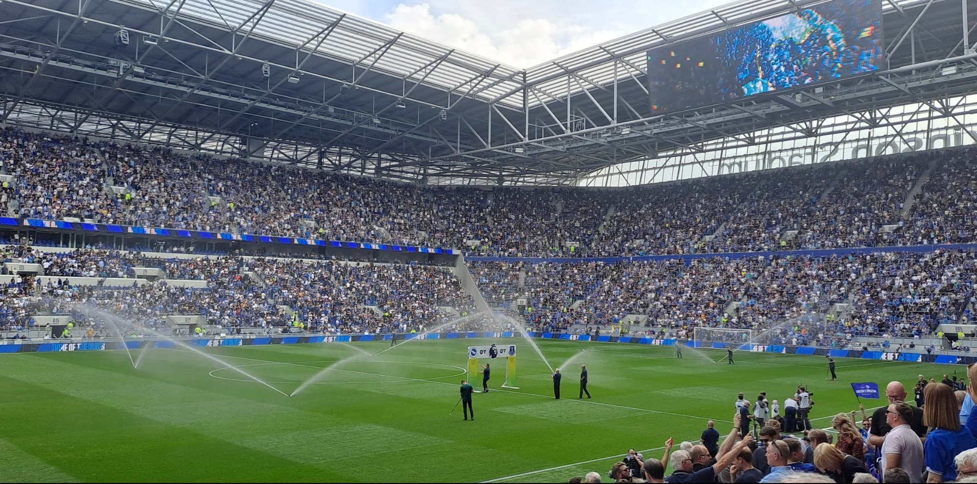 View from the West Stand inside Hill Dickinson Stadium before an Everton game.